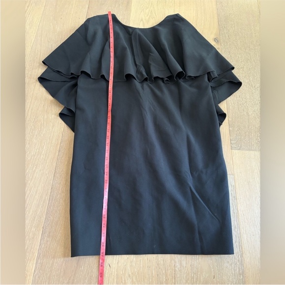Banana Republic Forte Mini Ruffle Dress Black medium backless NEW - Picture 7 of 8
